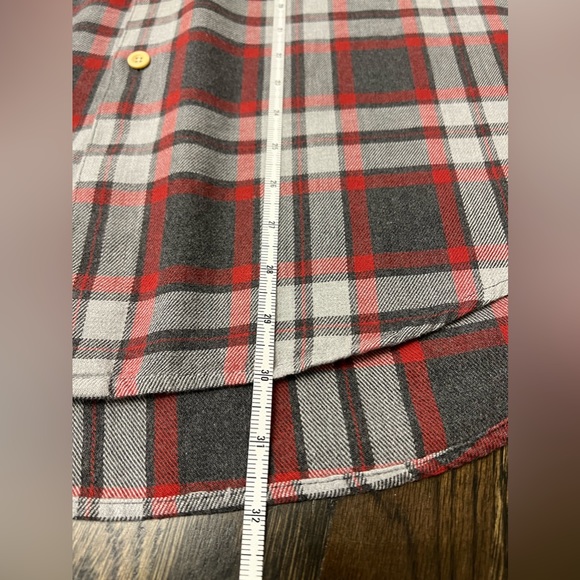 Men’s J. Crew Grey and Red Plaid Button Down Shirt - Picture 8 of 12